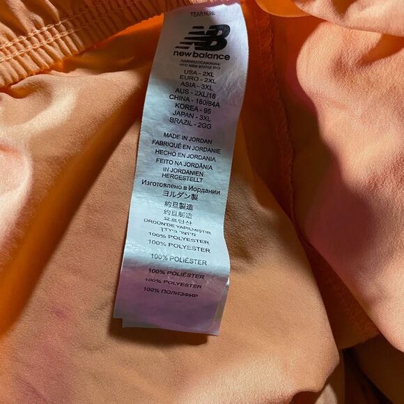 New Balance Running Shorts Orange Athletic Activewear Drawstring Womens Size 2XL - Picture 5 of 7